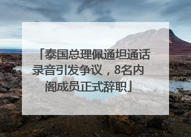 泰国总理佩通坦通话录音引发争议，8名内阁成员正式辞职