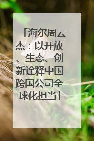 海尔周云杰：以开放、生态、创新诠释中国跨国公司全球化担当