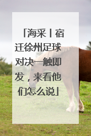 海采丨宿迁徐州足球对决一触即发，来看他们怎么说