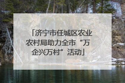 济宁市任城区农业农村局助力全市“万企兴万村”活动