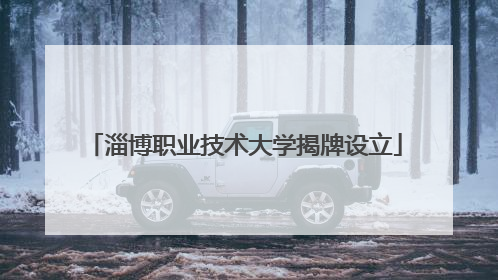 淄博职业技术大学揭牌设立