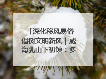 深化移风易俗 倡树文明新风｜威海乳山下初镇：多形式推进移风易俗 共筑文明和谐新风尚