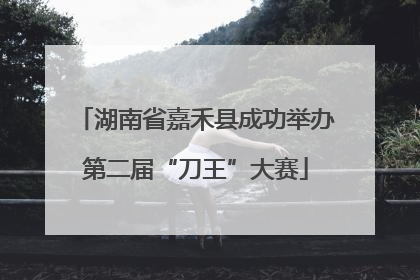 湖南省嘉禾县成功举办第二届“刀王”大赛