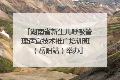 湖南省新生儿呼吸管理适宜技术推广培训班（岳阳站）举办