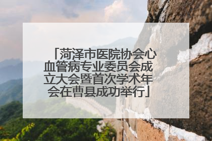 菏泽市医院协会心血管病专业委员会成立大会暨首次学术年会在曹县成功举行