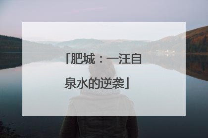 肥城：一汪自泉水的逆袭