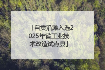 自贡沿滩入选2025年省工业技术改造试点县