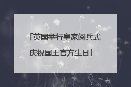 英国举行皇家阅兵式庆祝国王官方生日