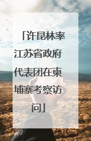 许昆林率江苏省政府代表团在柬埔寨考察访问