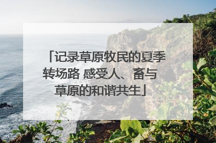 记录草原牧民的夏季转场路 感受人、畜与草原的和谐共生