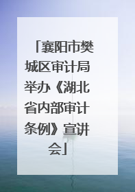 襄阳市樊城区审计局举办《湖北省内部审计条例》宣讲会