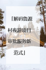 解码鲁源村夜游项目审批服务新范式
