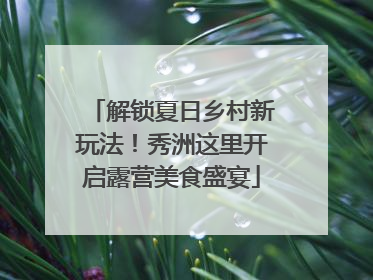 解锁夏日乡村新玩法！秀洲这里开启露营美食盛宴