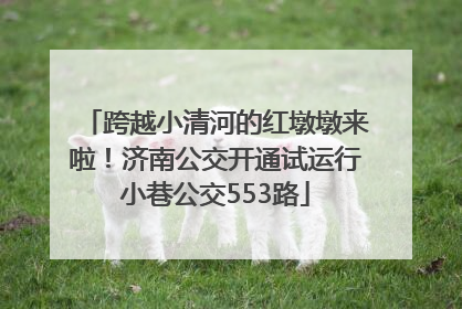 跨越小清河的红墩墩来啦！济南公交开通试运行小巷公交553路