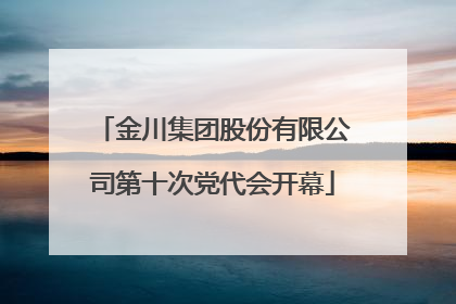 金川集团股份有限公司第十次党代会开幕