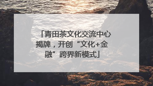 青田茶文化交流中心揭牌，开创“文化+金融”跨界新模式