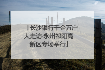 长沙银行千企万户大走访·永州祁阳高新区专场举行