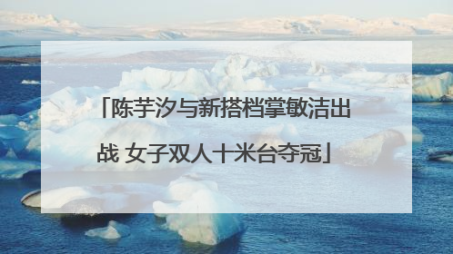 陈芋汐与新搭档掌敏洁出战 女子双人十米台夺冠