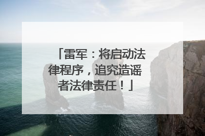 雷军：将启动法律程序，追究造谣者法律责任！