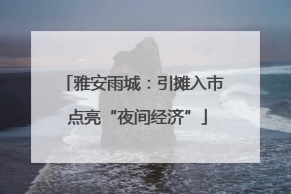 雅安雨城：引摊入市 点亮“夜间经济”