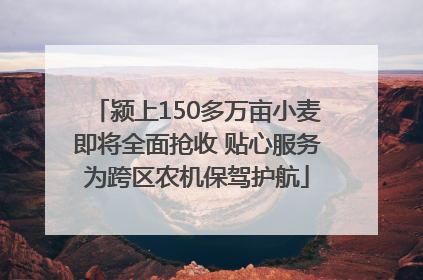 颍上150多万亩小麦即将全面抢收 贴心服务为跨区农机保驾护航