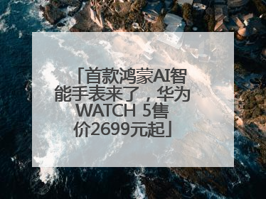 首款鸿蒙AI智能手表来了，华为WATCH 5售价2699元起