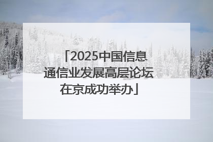 2025中国信息通信业发展高层论坛在京成功举办