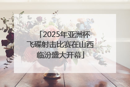 2025年亚洲杯飞碟射击比赛在山西临汾盛大开幕