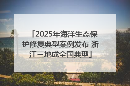 2025年海洋生态保护修复典型案例发布 浙江三地成全国典型